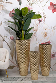 Bodenvase Glotty Gold 3er Set 110 cm