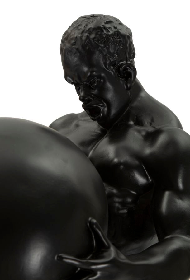 Griechische Statue Dekofigur Atlas Gold – Antike Skulptur