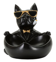 Dekofigur Hund mit Schale Gold – Tierfigur