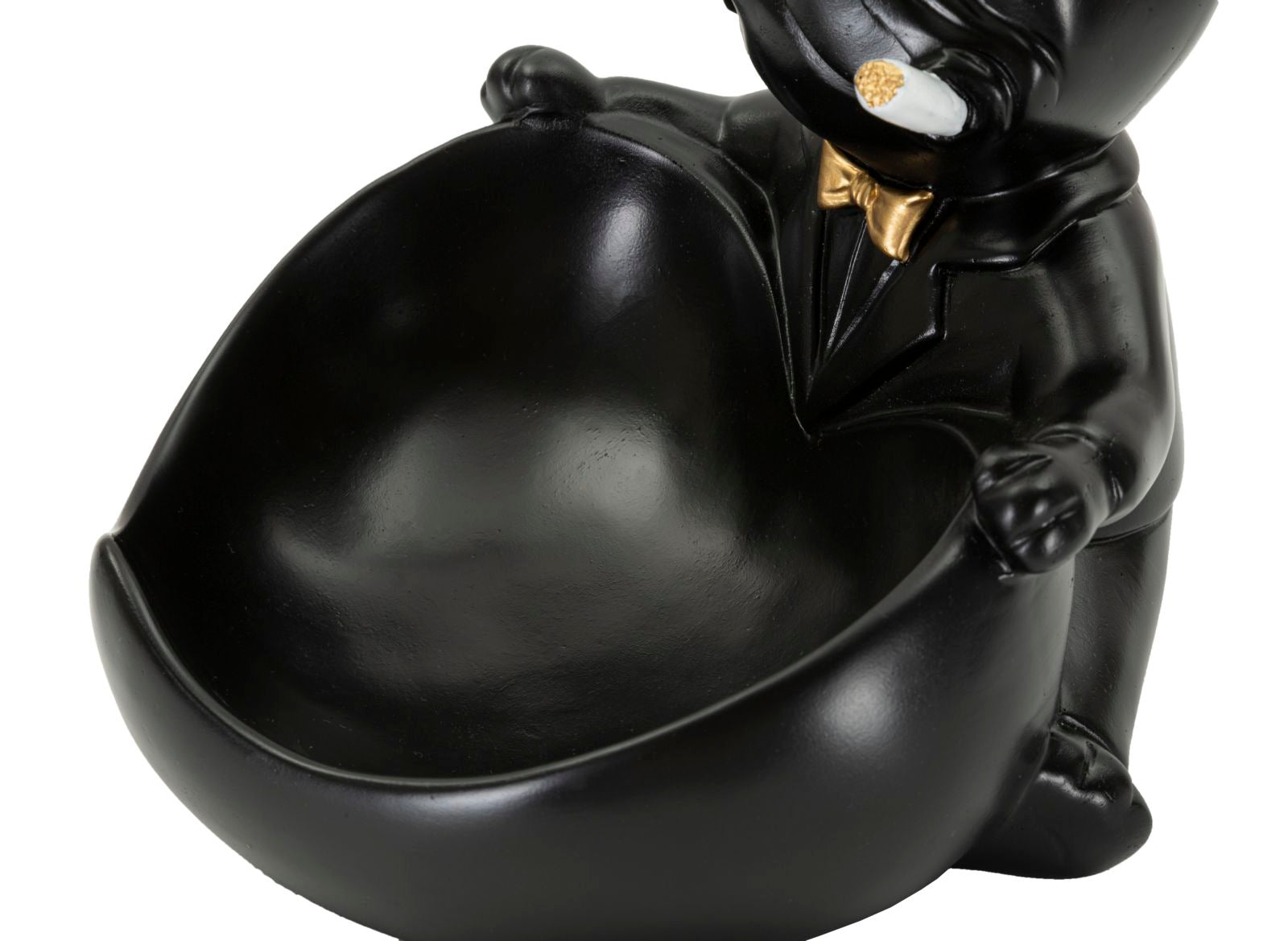 Dekofigur Hund mit Schale Gold – Tierfigur