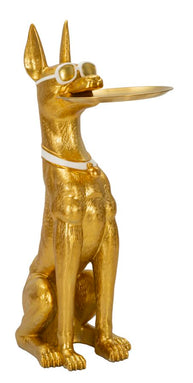Dekofigur Pitbull Gold 91 cm – Tierfigur