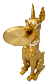 Dekofigur Pitbull Gold 91 cm – Tierfigur