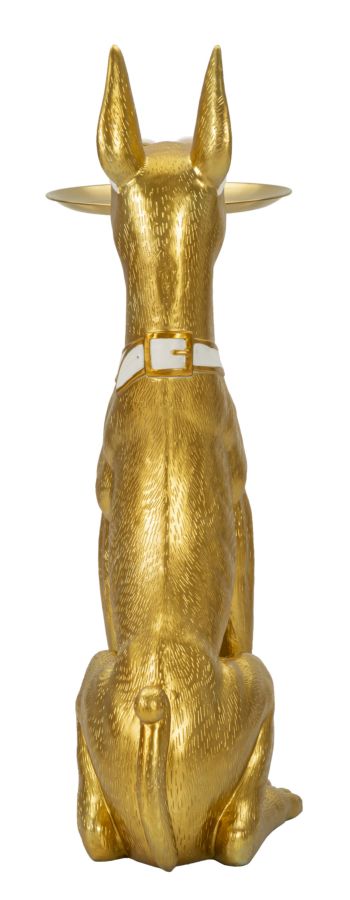 Dekofigur Pitbull Gold 91 cm – Tierfigur