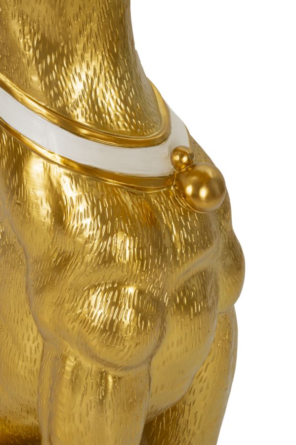 Dekofigur Pitbull Gold 91 cm – Tierfigur