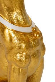 Dekofigur Pitbull Gold 91 cm – Tierfigur