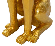 Dekofigur Pitbull Gold 91 cm – Tierfigur