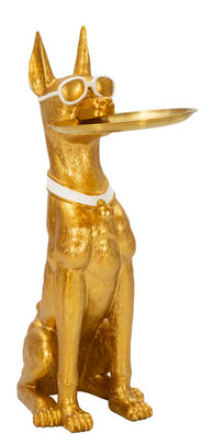 Dekofigur Pitbull Gold 74 cm – Tierfigur