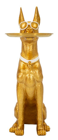 Dekofigur Pitbull Gold 74 cm – Tierfigur