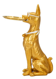 Dekofigur Pitbull Gold 74 cm – Tierfigur
