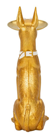 Dekofigur Pitbull Gold 74 cm – Tierfigur