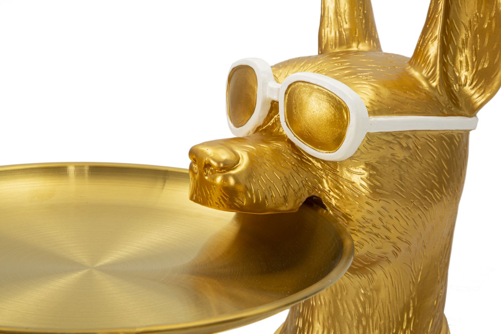 Dekofigur Pitbull Gold 74 cm – Tierfigur