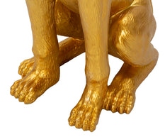 Dekofigur Pitbull Gold 74 cm – Tierfigur