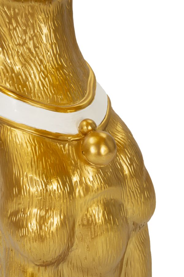 Dekofigur Pitbull Gold 74 cm – Tierfigur
