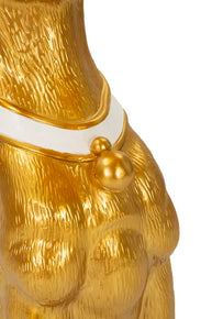 Dekofigur Pitbull Gold 74 cm – Tierfigur