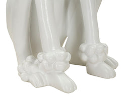 Dekofigur Pudel Sitzend Weiß – Tierfigur