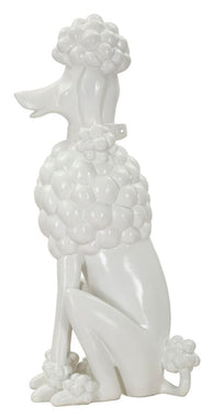 Dekofigur Pudel Sitzend Weiß – Tierfigur