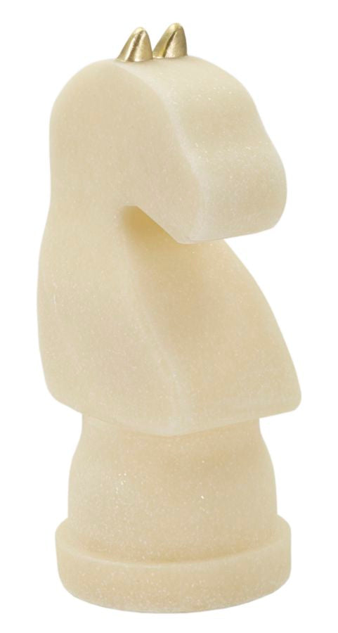 Schachfiguren Set Weiß Gold 31 cm – Schach Deko