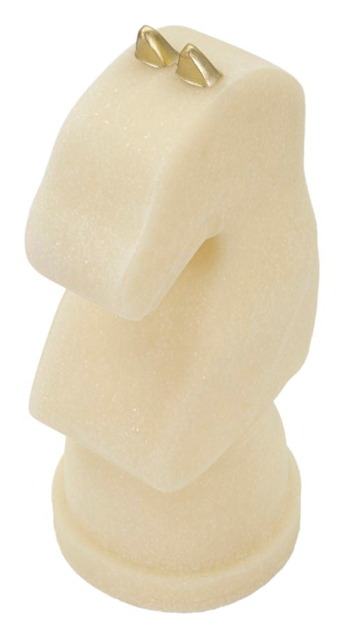Schachfiguren Set Weiß Gold 31 cm – Schach Deko