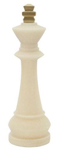 Schachfigur König Weiß Gold – Schach Deko