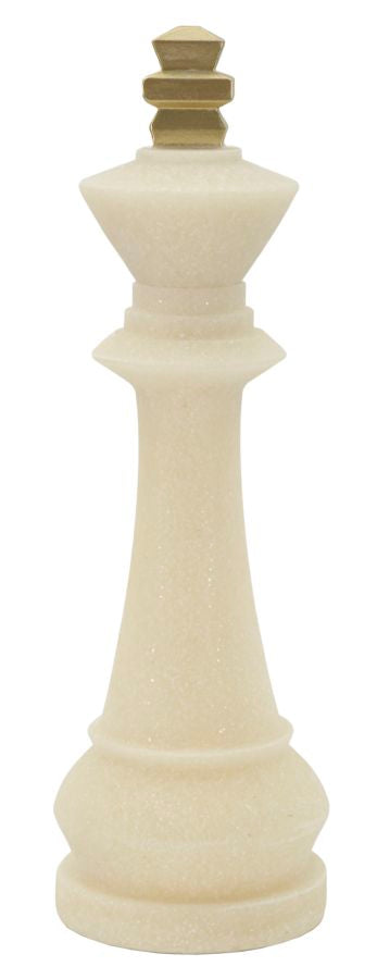 Schachfigur König Weiß Gold – Schach Deko