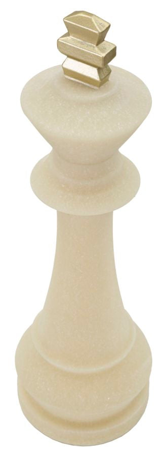 Schachfigur König Weiß Gold – Schach Deko