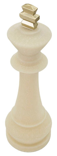 Schachfigur König Weiß Gold – Schach Deko