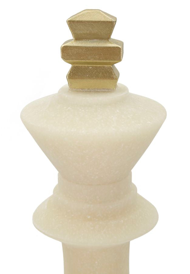 Schachfigur König Weiß Gold – Schach Deko