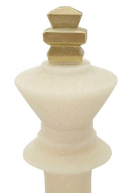Schachfigur König Weiß Gold – Schach Deko
