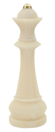 Schachfigur Dame Weiß Gold – Schach Deko