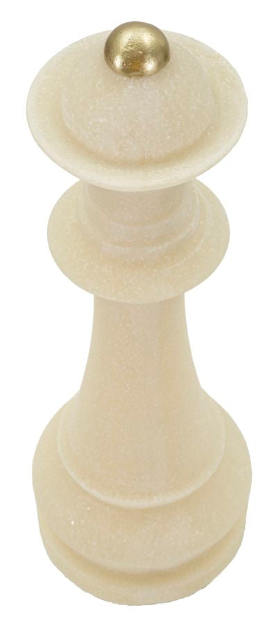 Schachfigur Dame Weiß Gold – Schach Deko