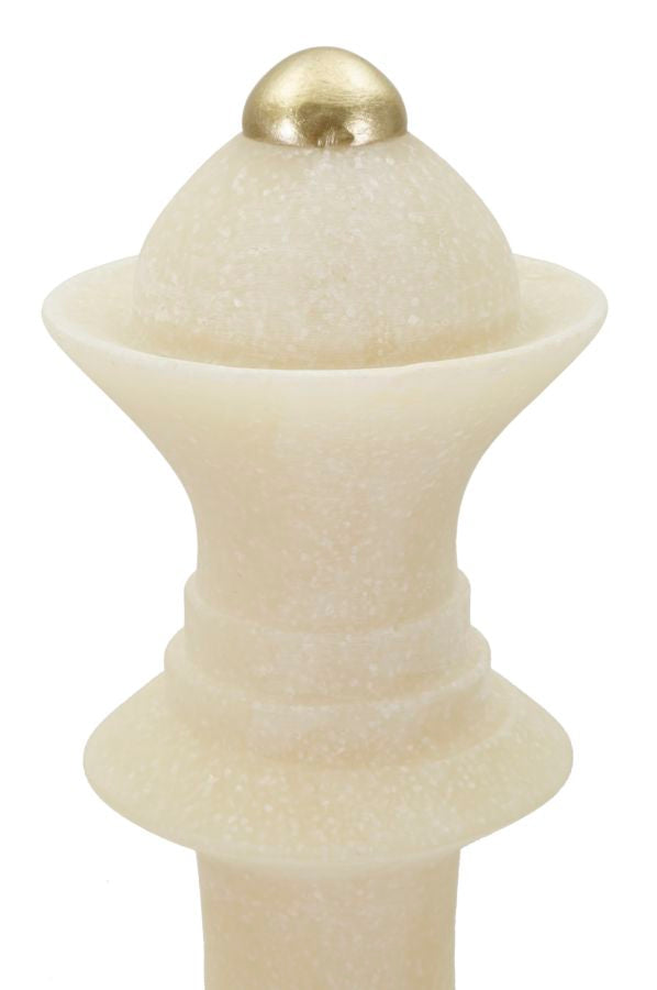 Schachfigur Dame Weiß Gold – Schach Deko