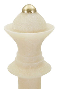 Schachfigur Dame Weiß Gold – Schach Deko