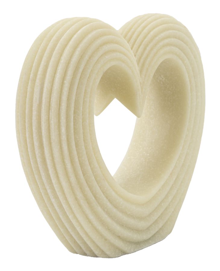 Dekofigur Herz Weiß 19 cm – Skulptur Deko