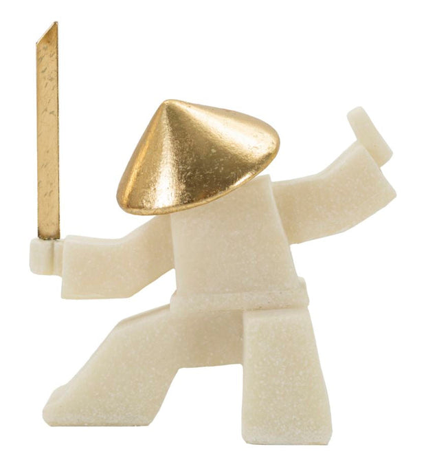 Samurai Oda Weiß Gold 18,5 cm – Skulptur Deko