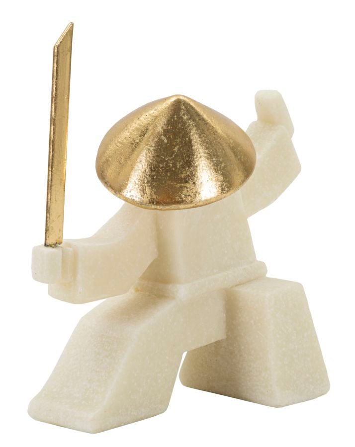 Samurai Oda Weiß Gold 18,5 cm – Skulptur Deko