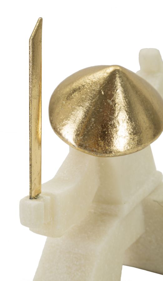 Samurai Oda Weiß Gold 18,5 cm – Skulptur Deko