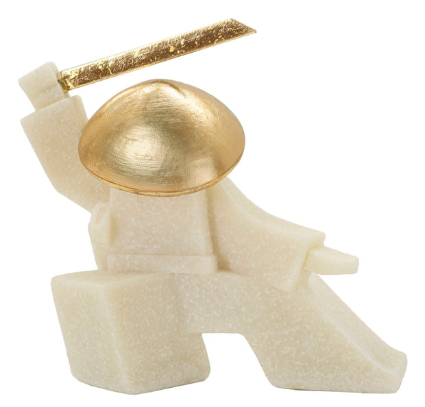 Samurai Oda Weiß Gold 18 cm – Skulptur Deko