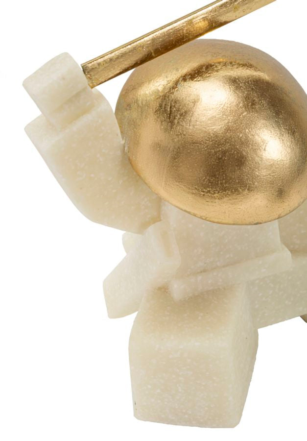 Samurai Oda Weiß Gold 18 cm – Skulptur Deko