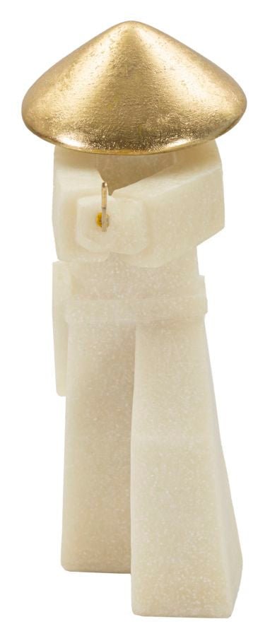 Samurai Toku Weiß Gold 30 cm – Skulptur Deko