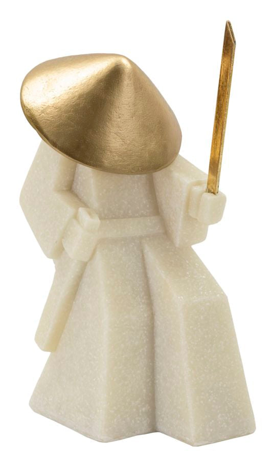 Samurai Toku Weiß Gold 24,5 cm – Skulptur Deko