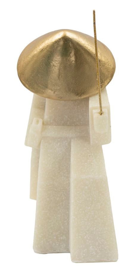 Samurai Toku Weiß Gold 24,5 cm – Skulptur Deko