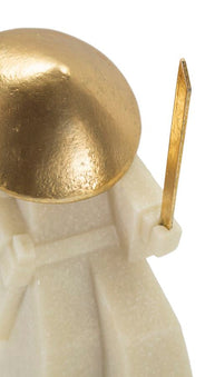 Samurai Toku Weiß Gold 24,5 cm – Skulptur Deko