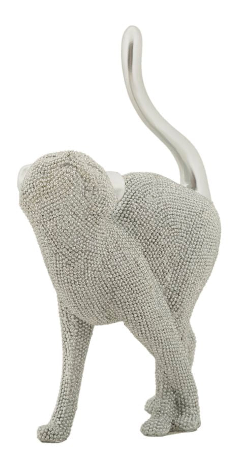 Dekofigur Katze Silber – Tierfigur