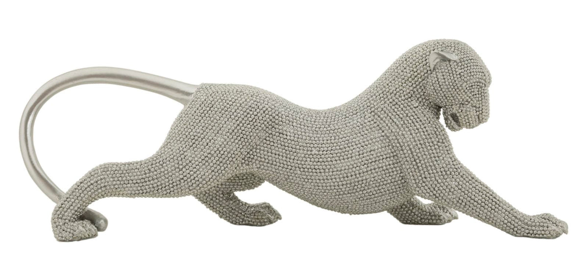 Dekofigur Panther Silber – Tierfigur
