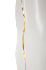 Blumenvase Uma Weiß Gold 40 cm – Dekovase