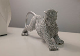 Dekofigur Panther Silber – Tierfigur