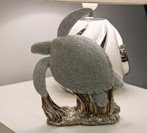 Dekofigur Schildkröte Silber – Tierfigur