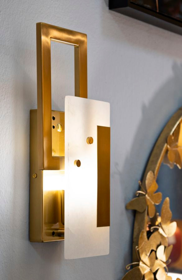 Wandleuchte Cube Gold 33 cm – Wandlampe