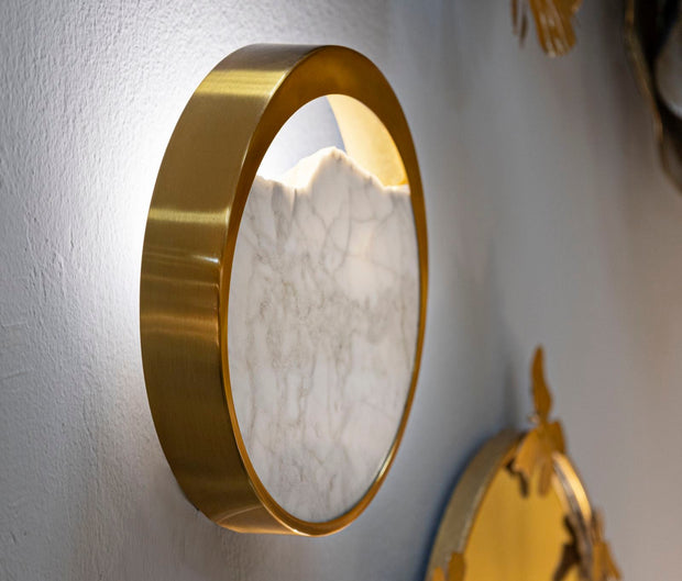 Wandleuchte Marmor Gold 24 cm – Wandlampe