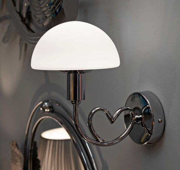 Wandleuchte Lovy Silber 22 cm – Wandlampe